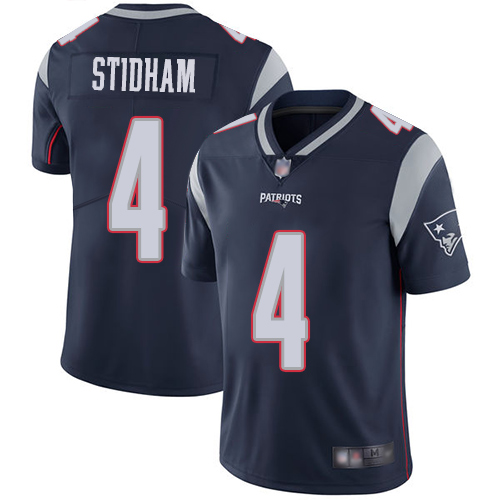 New England Patriots Limited Navy Blue Men #4 Jarrett Stidham Home NFL Jersey Vapor->youth nfl jersey->Youth Jersey